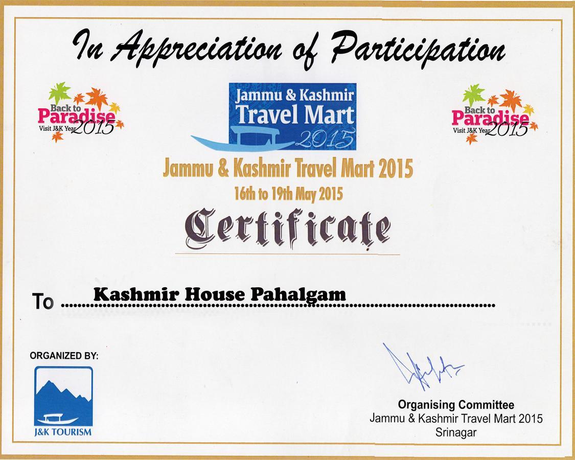 Kashmir House Hotel Pahalgām Eksteriør billede